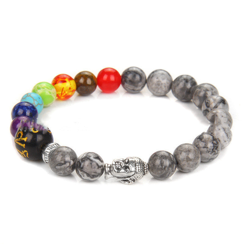 Natural Stone Seven Chakra Bracelet