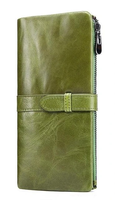 Women's long leather wallet