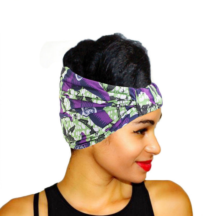 African print wide headscarf