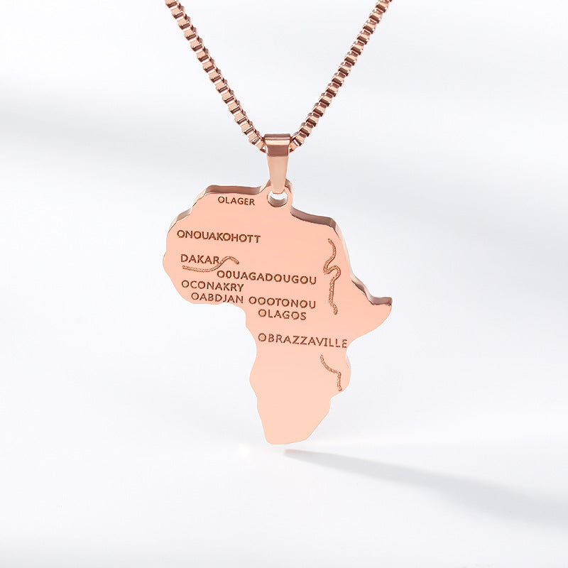 Gilded African Land Necklace