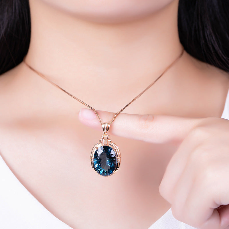 Set With Imitation South African Diamond Pendant