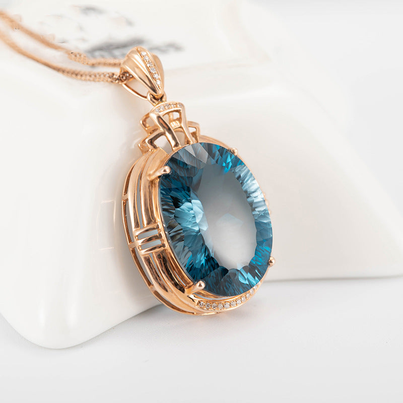 Set With Imitation South African Diamond Pendant