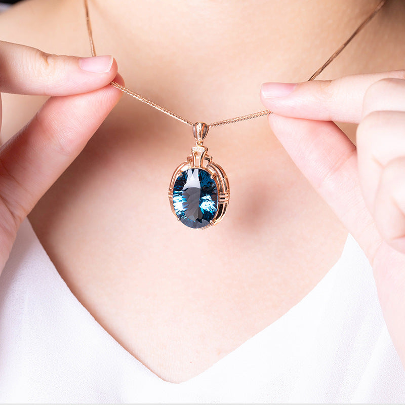 Set With Imitation South African Diamond Pendant