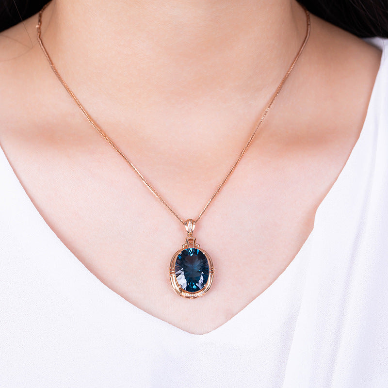 Set With Imitation South African Diamond Pendant