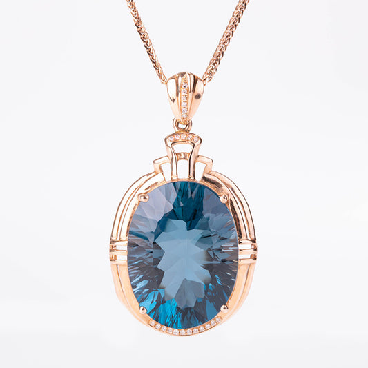 Set With Imitation South African Diamond Pendant