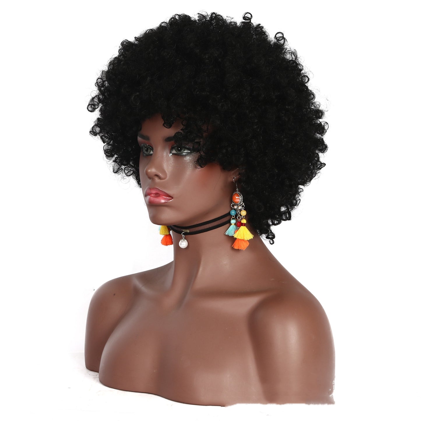 African Small Curly Afro Wig Headgear