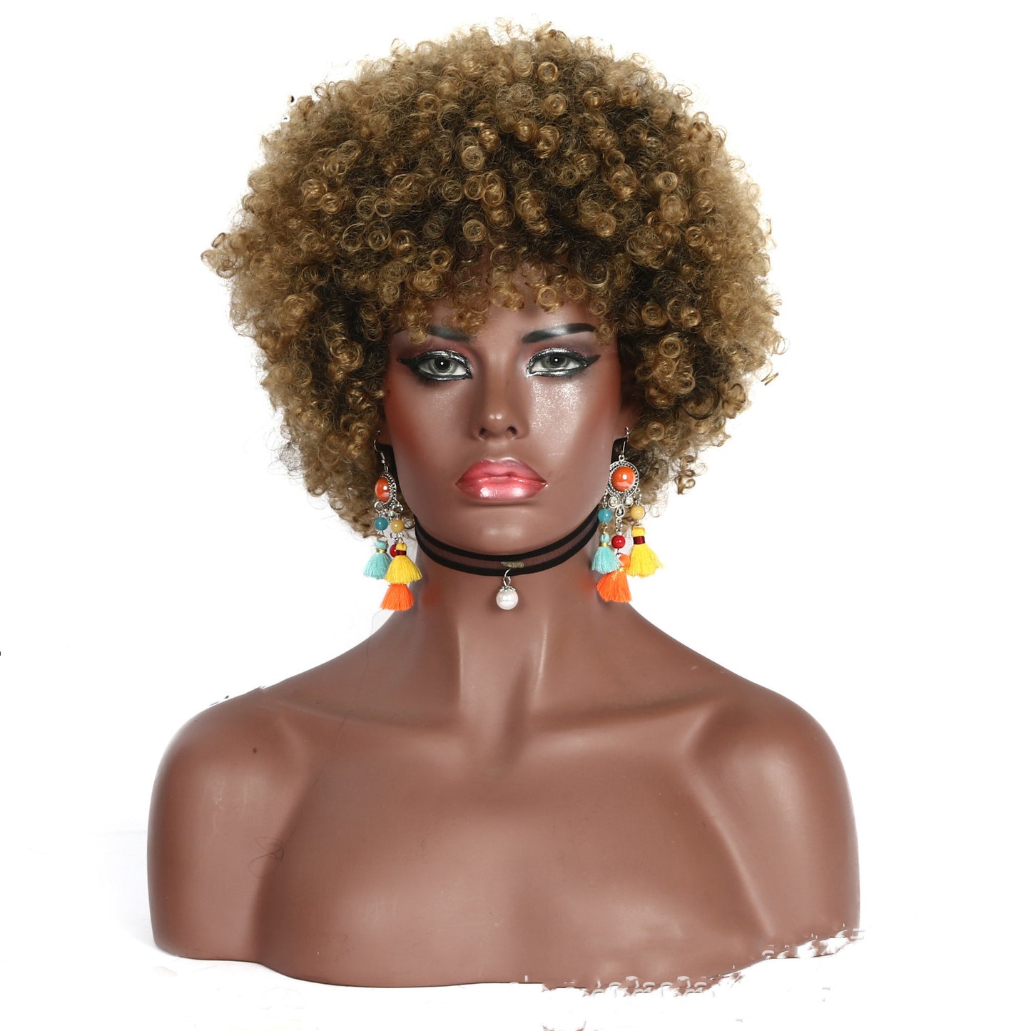 African Small Curly Afro Wig Headgear