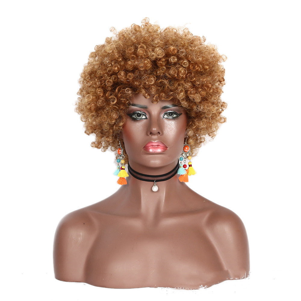 African Small Curly Afro Wig Headgear