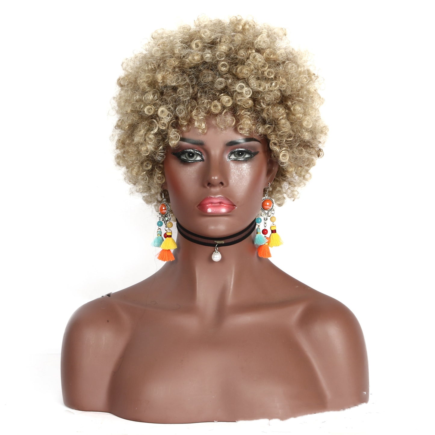 African Small Curly Afro Wig Headgear