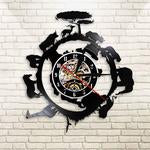 African Zoo Vinyl Record Wall Clock