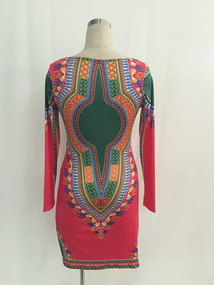 African National Style Totem Print Women's Dress African National Dress