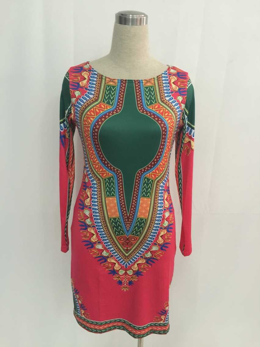 African National Style Totem Print Women's Dress African National Dress