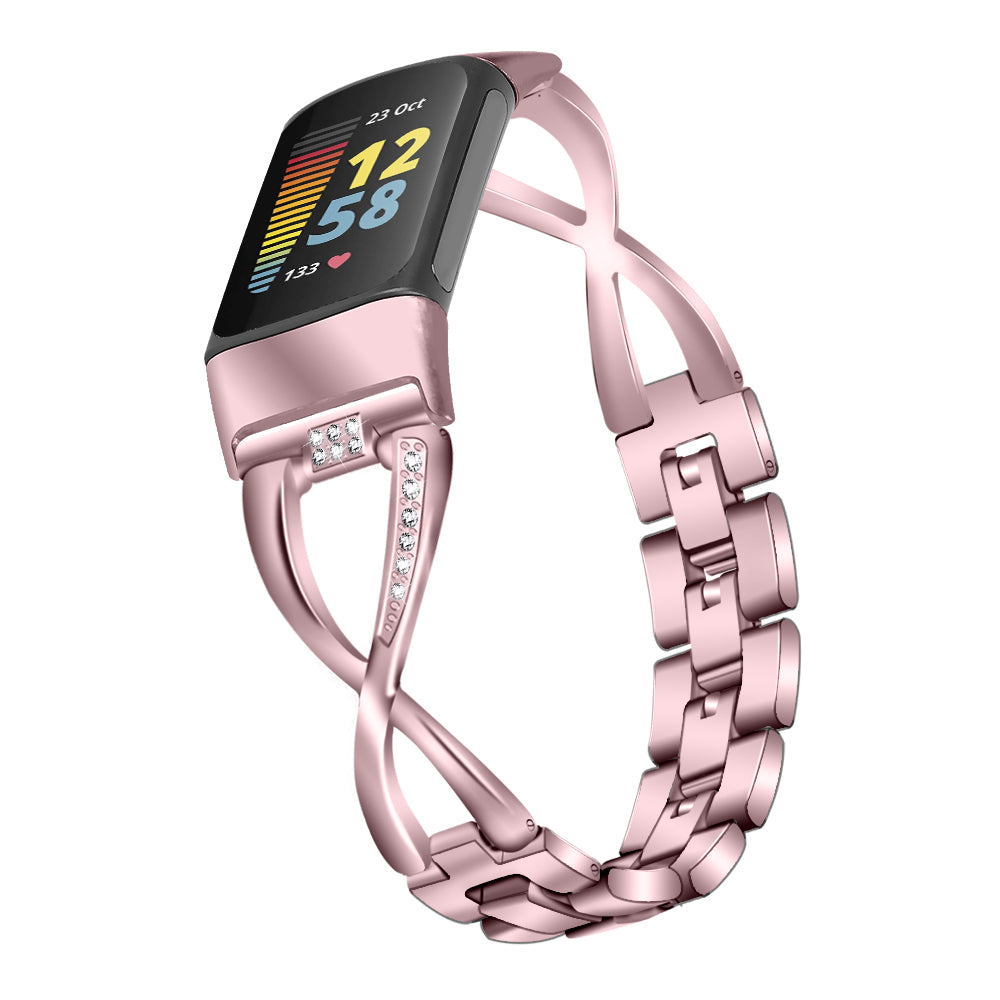 New Metallic Large Diamond-encrusted Smartwatch Band