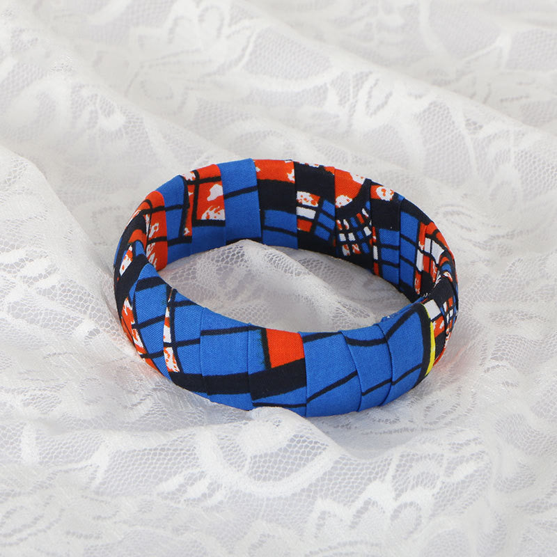 African Ethnic Style Bangle Bracelet, Ankara Jewelry, Africa