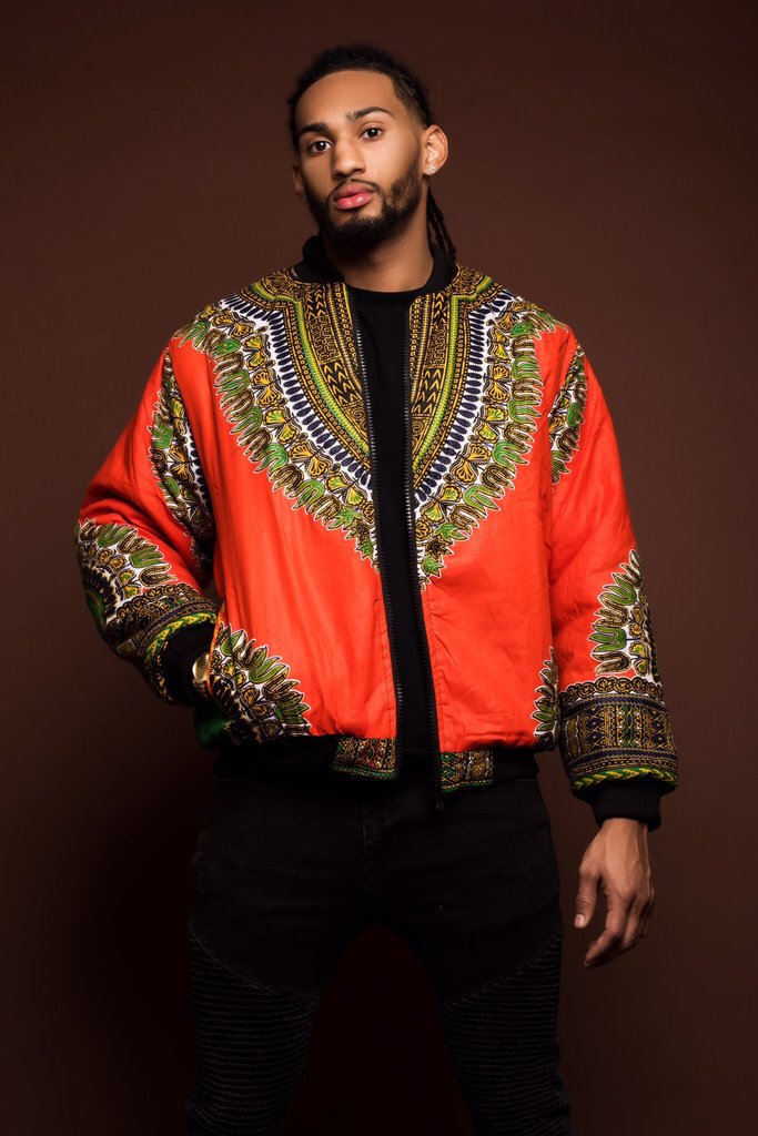 Retro ethnic men's jacket african print coat