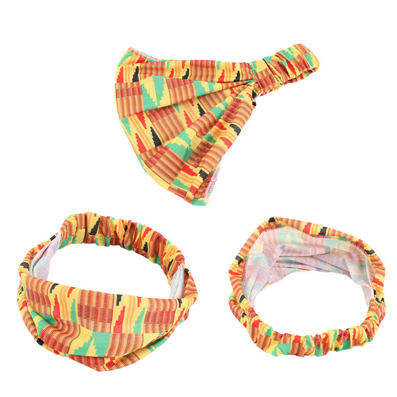 African print wide headscarf