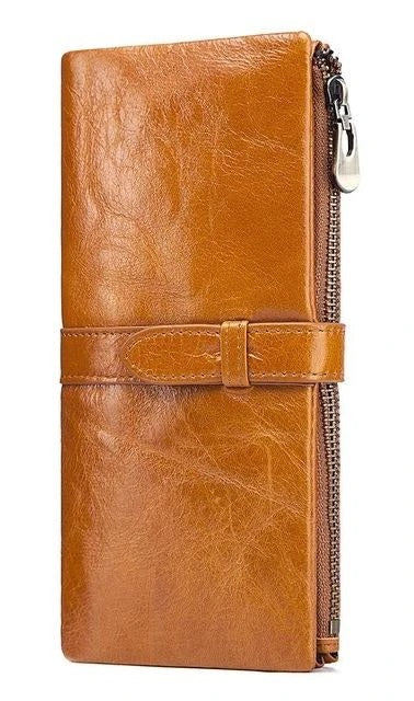 Women's long leather wallet