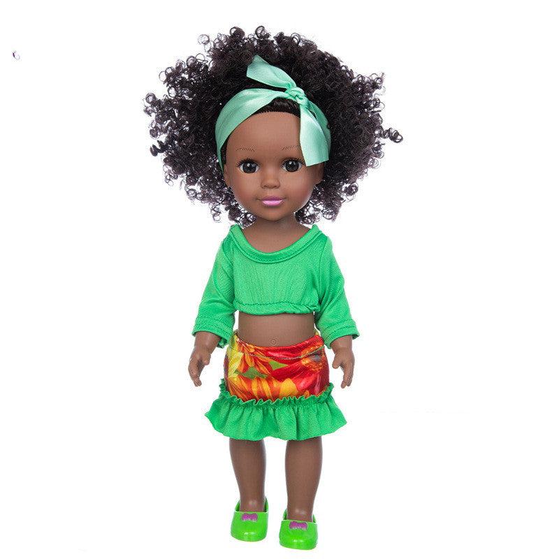 African 14 Inch Doll Simulation Baby Black Doll