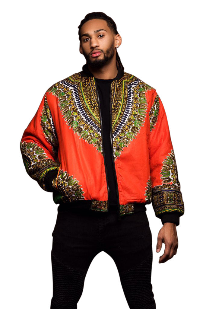 Retro ethnic men's jacket african print coat