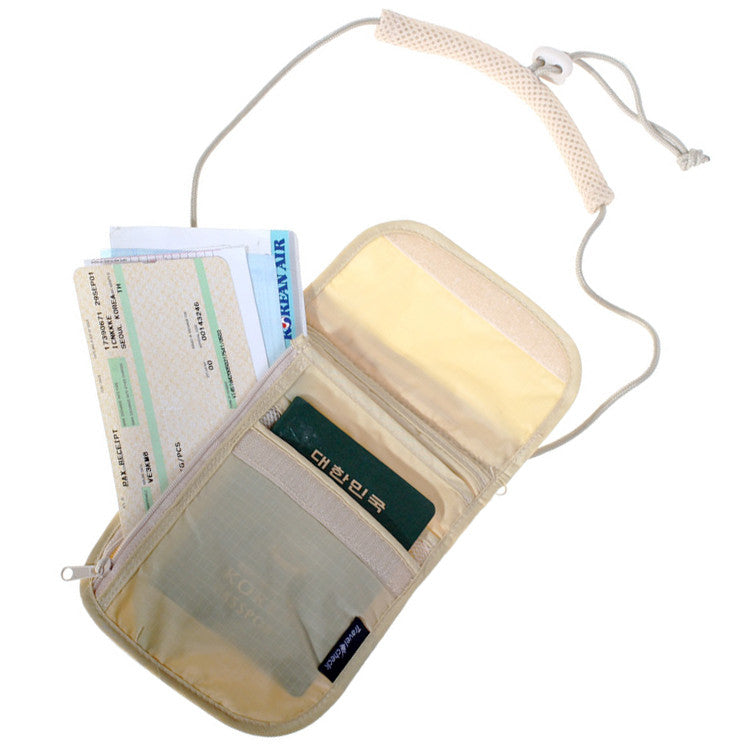 Halter wallet security anti-theft bag