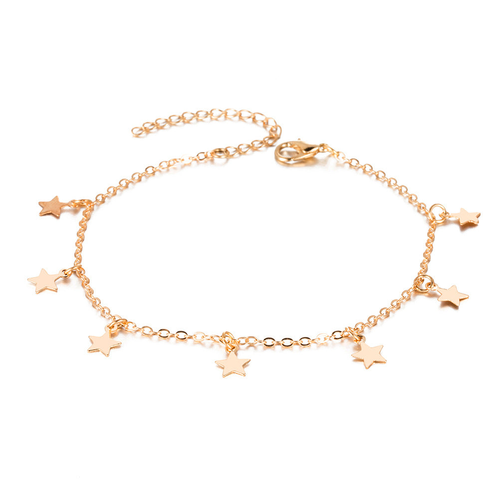 European And American Hot Selling Simple Star Fashion Anklet