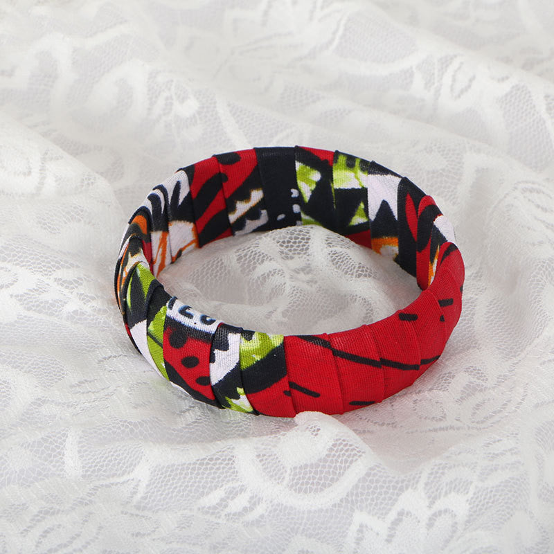 African Ethnic Style Bangle Bracelet, Ankara Jewelry, Africa