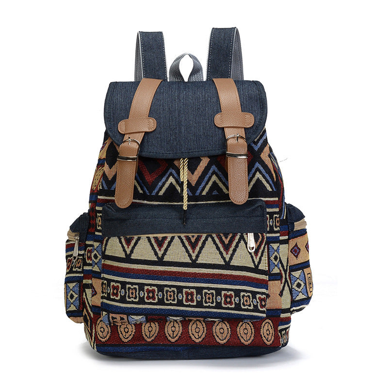 Ethnic style women's backpack