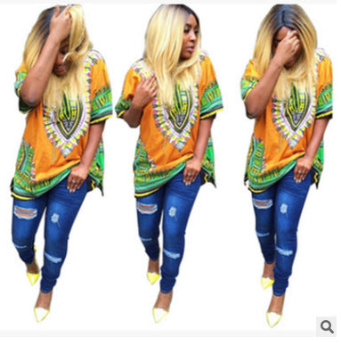 African style digital print shirt