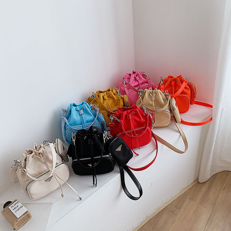 Nylon Bucket Handbags European Station Personality