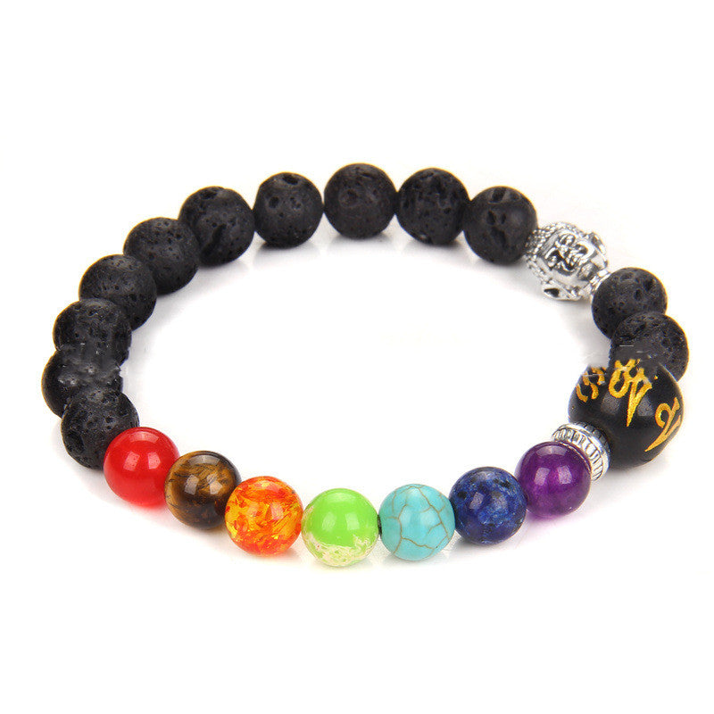 Natural Stone Seven Chakra Bracelet