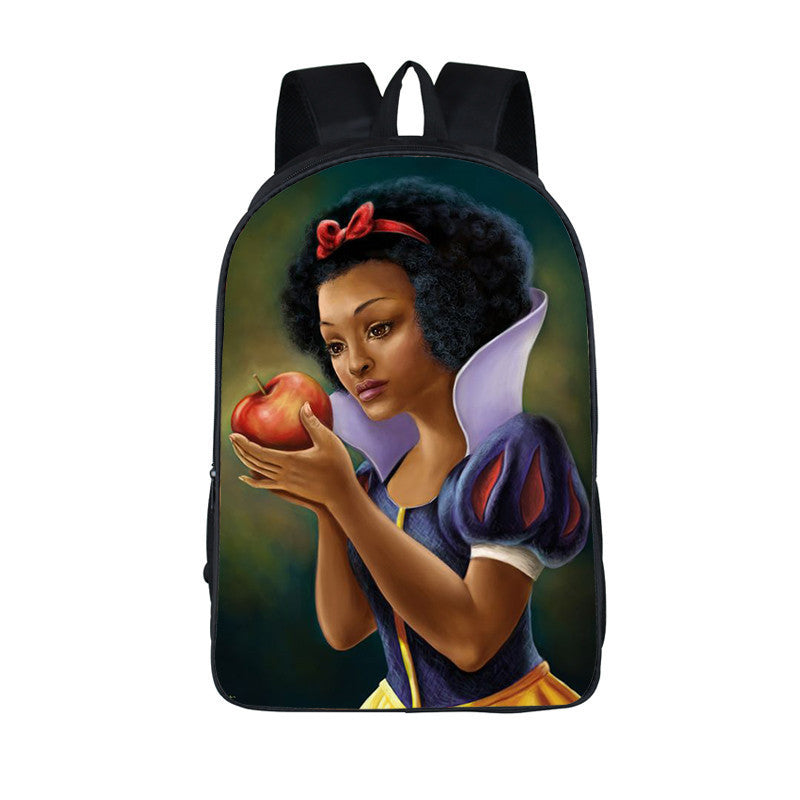 3D African Girl New Cartoon Print Backpack