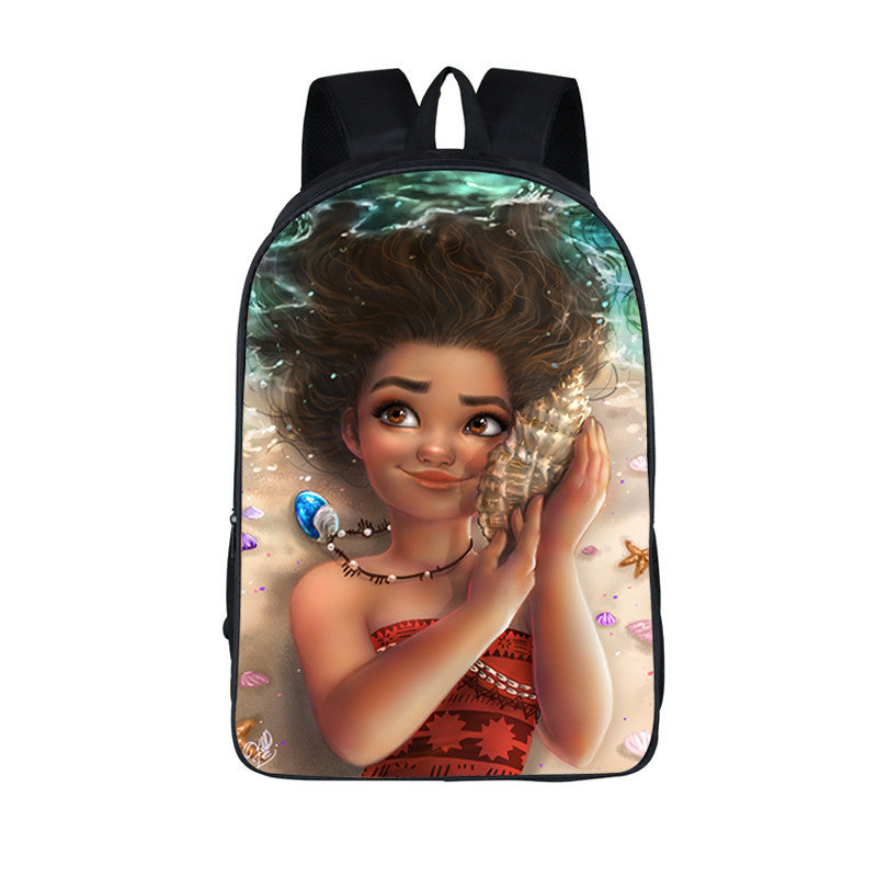 3D African Girl New Cartoon Print Backpack